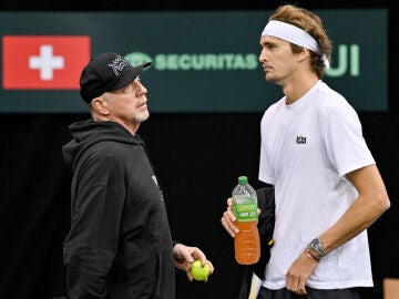 Boris Becker y Alexander Zverev Boris Becker y Alexander Zverev
