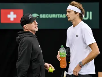 Boris Becker y Alexander Zverev Boris Becker y Alexander Zverev