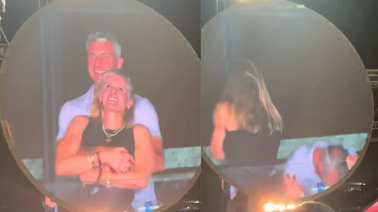 Imagen de la 'kiss cam' de Coldplay. Imagen de la 'kiss cam' de Coldplay.