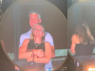Imagen de la 'kiss cam' de Coldplay. Imagen de la 'kiss cam' de Coldplay.