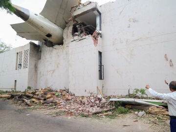 Imagen de archivo del accidente aéreo del vuelo de Air India.