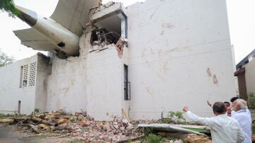 Imagen de archivo del accidente aéreo del vuelo de Air India.
