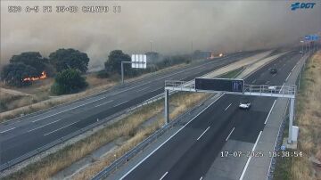 Carreteras en el incendio Toledo