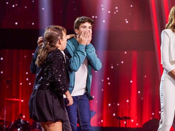 David Calvo y Lucía, finalistas del equipo Lola Índigo en La voz Kids 2025
