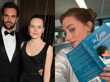 Tom Bateman, Daisy Ridley y Lili Reinhart Tom Bateman, Daisy Ridley y Lili Reinhart