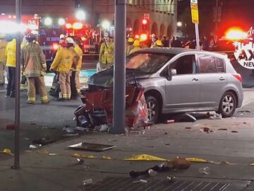 Imagen del atropello múltiple en Los Ángeles.
