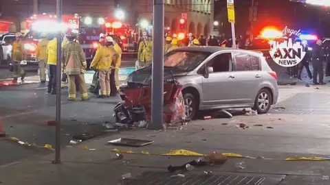 Imagen del atropello múltiple en Los Ángeles. Imagen del atropello múltiple en Los Ángeles.