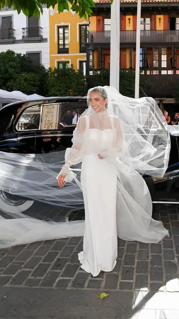 Rosa Pereira en su boda con Fabián Ruiz Rosa Pereira en su boda con Fabián Ruiz