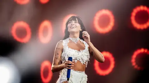 Aitana durante su concierto en el Olímpico Lluís Companys de Barcelona Aitana durante su concierto en el Olímpico Lluís Companys de Barcelona
