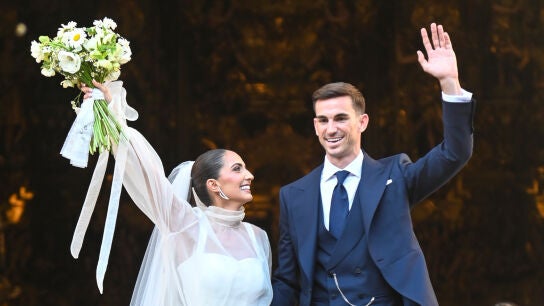 Rosa Pereira y Fabi&aacute;n Ruiz, tras casarse