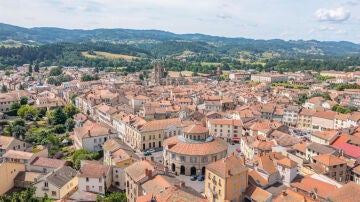 Vista aérea de Ambert 