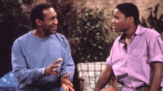 Bill Cosby y Malcolm-Jamal Warner en El Show de Cosby