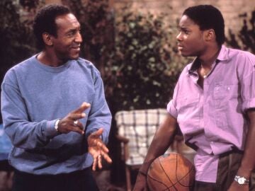 Bill Cosby y Malcolm-Jamal Warner en El Show de Cosby