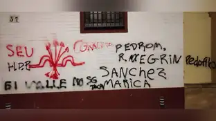 Pintadas fascistas en la sede del PSOE en Sevilla: llaman "marica" y "pedófilo" a Pedro Sánchez Pintadas fascistas en la sede del PSOE en Sevilla: llaman "marica" y "pedófilo" a Pedro Sánchez