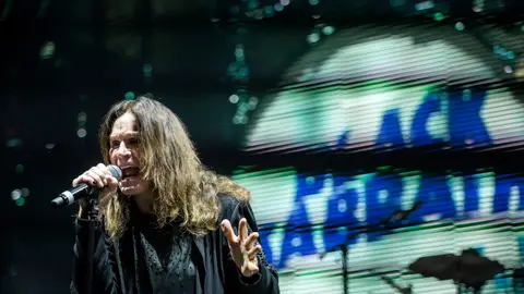 Ozzy Osbourne en un concierto de Black Sabbath Ozzy Osbourne en un concierto de Black Sabbath