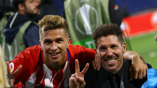 Diego Simeone y su hijo Gianluca en 2018 Diego Simeone y su hijo Gianluca en 2018