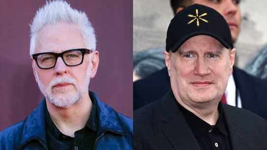 James Gun y Kevin Feige James Gun y Kevin Feige