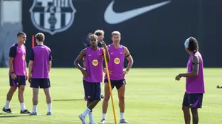 El Barça en un entrenamiento El Barça en un entrenamiento