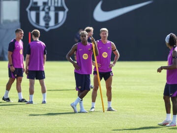 El Barça en un entrenamiento