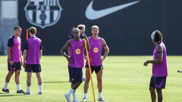 El Barça en un entrenamiento