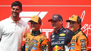 Verstappen junto a Piastri y Norris