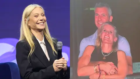 Gwyneth Paltrow en un montaje con Andy Byron y Kristin Cabot durante el concierto de Coldplay Gwyneth Paltrow en un montaje con Andy Byron y Kristin Cabot durante el concierto de Coldplay