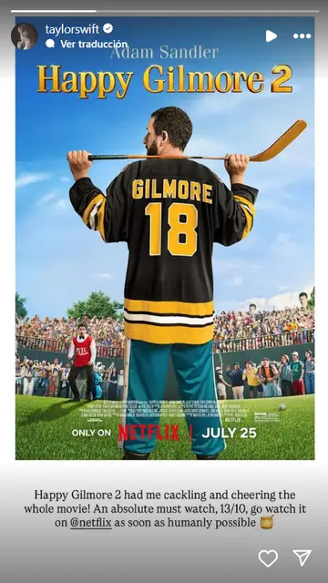 Taylor Swift promocionando Happy Gilmore 2 Taylor Swift promocionando Happy Gilmore 2
