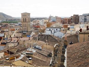Imagen panorámica de la ciudad de Logroño desde la Concatedral de Santa María de la Redonda