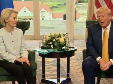 AMP.Trump y Von der Leyen coinciden en que el acuerdo está "al 50 a 50" antes de su crucial reunión en Escocia