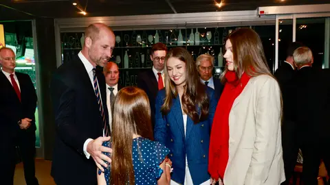 El príncipe Guillermo con su hija Charlotte y la princesa Leonor y la infanta Sofía en Basilea El príncipe Guillermo con su hija Charlotte y la princesa Leonor y la infanta Sofía en Basilea