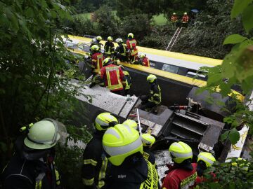 El tren que ha descarrilado