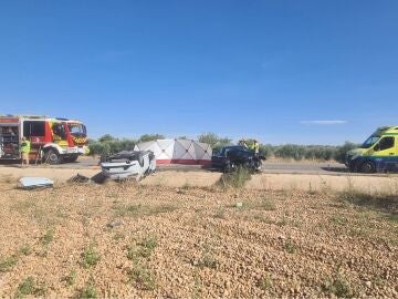 Imagen del accidente en el que perdían la vida los tres menores