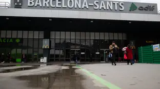 Imagen del exterior de la estación de Sants Imagen del exterior de la estación de Sants