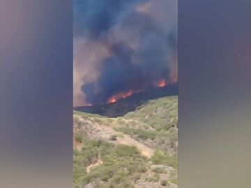 Imagen del incendio en Tenerife