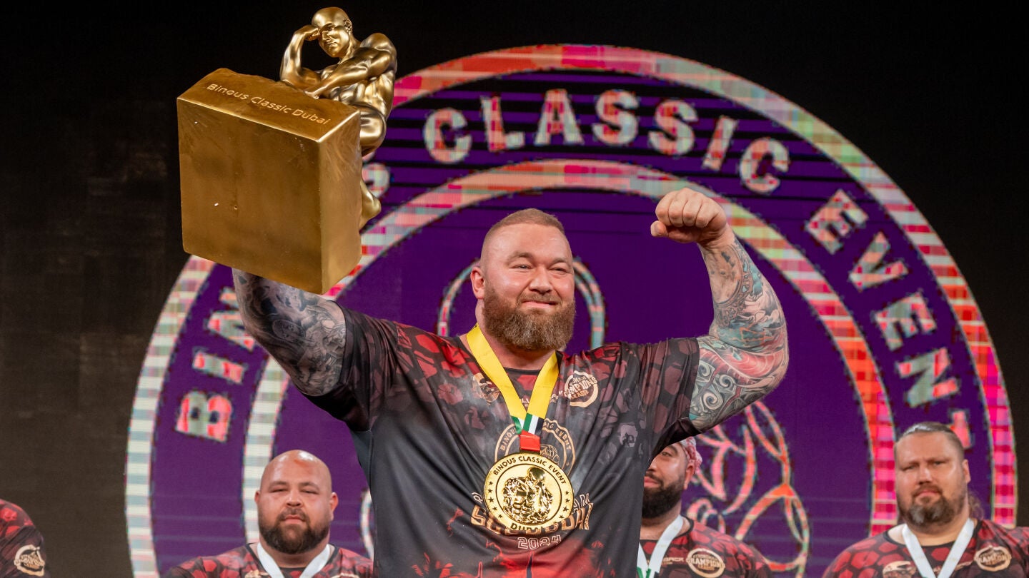 Hafthor Bjornsson en el 'Binous Classic 2024' celebrado en Dubai