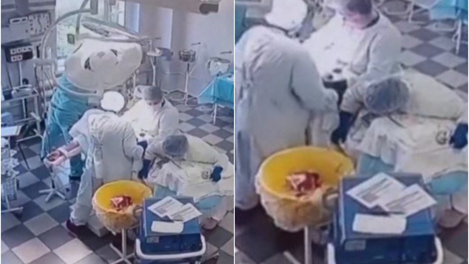 Vídeo: Impactantes imágenes de un quirófano ruso temblando por el terremoto mientras operan a un paciente