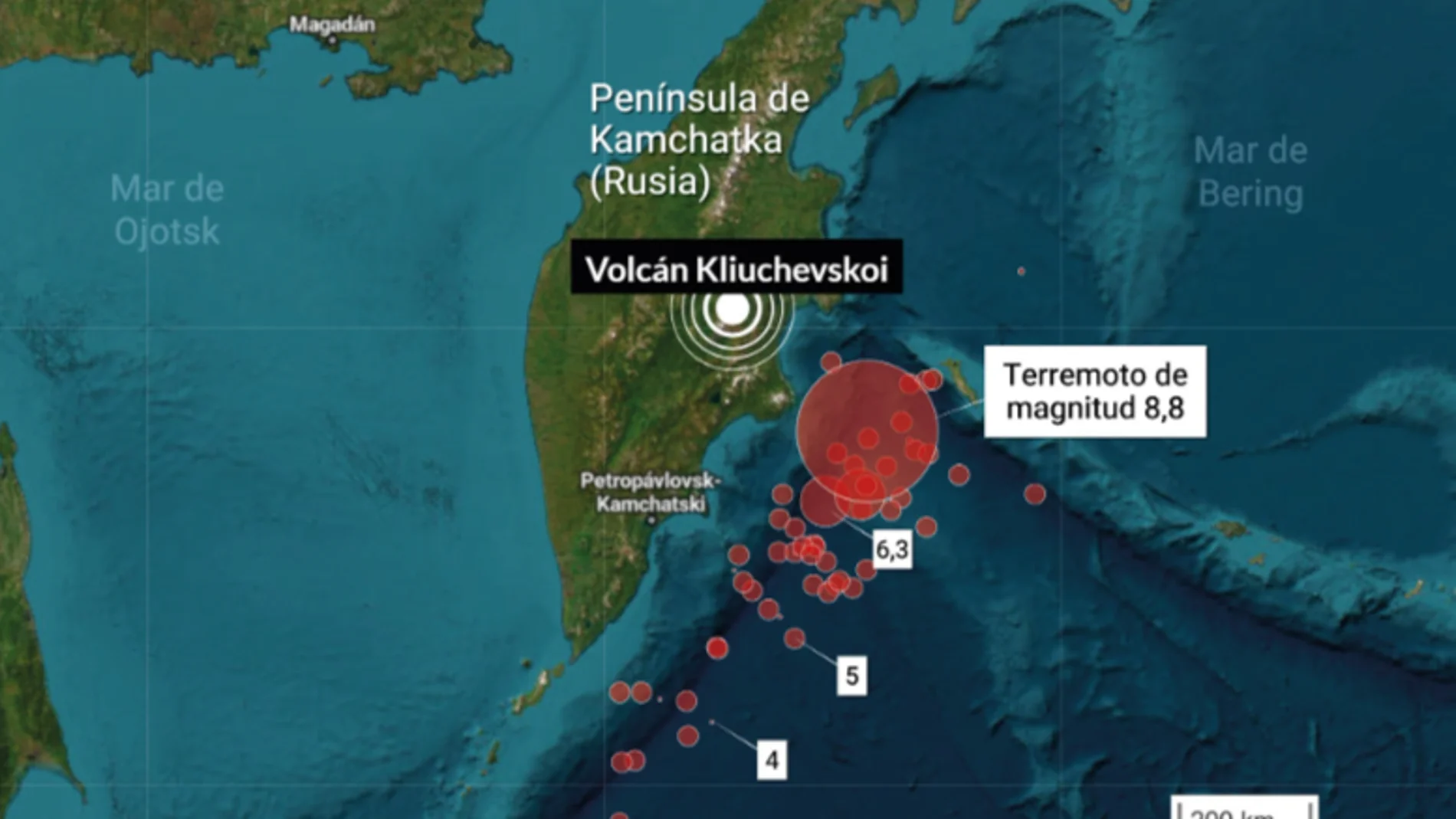 Terremoto de magnitud 8,8 en Kamchatka Terremoto de magnitud 8,8 en Kamchatka