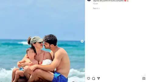 Lucía Villalón y Gonzalo Melero con su hijo Diego Lucía Villalón y Gonzalo Melero con su hijo Diego