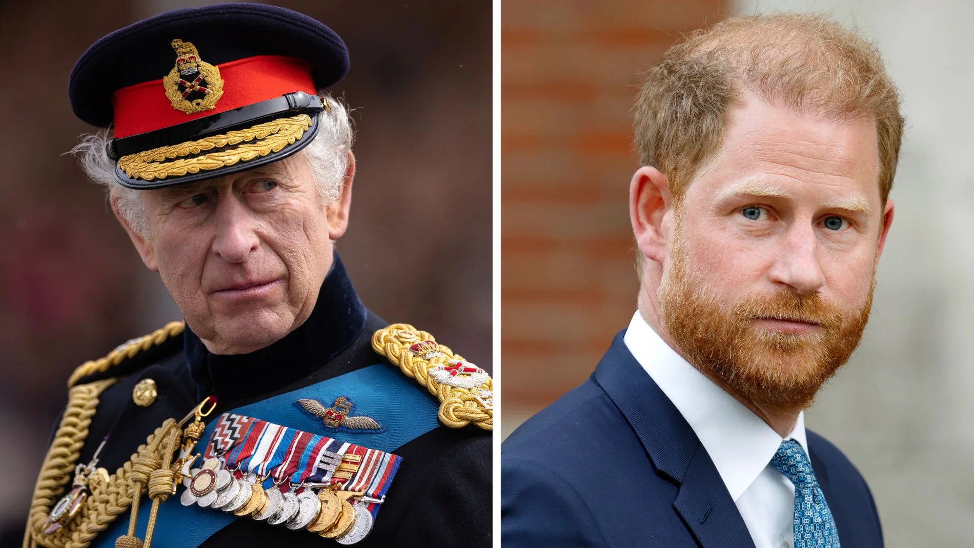 Imagen de archivo de Carlos III del Reino Unido​ y el príncipe Harry. Imagen de archivo de Carlos III del Reino Unido​ y el príncipe Harry.