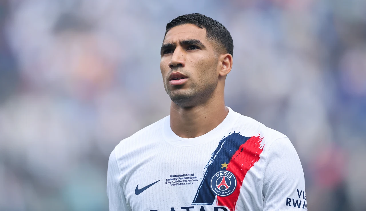 Achraf Hakimi en la final del Mundial de Clubes ante el Chelsea