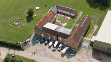 Imagen aérea del campamento 