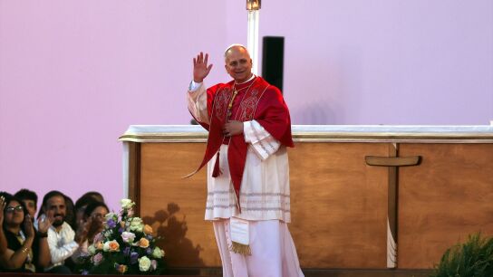 El Papa Le&oacute;n XIV preside la vigilia de oraci&oacute;n con motivo de la Semana del Jubileo de la Juventud 2025 en Tor Vergata. 