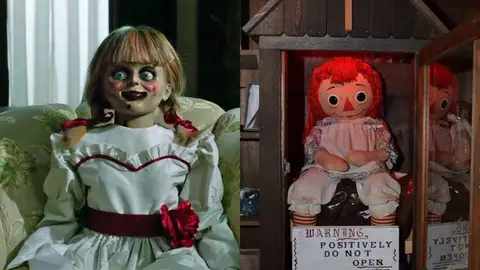 La muñeca Annabelle en el cine y la verdadera en el museo de los Warren La muñeca Annabelle en el cine y la verdadera en el museo de los Warren