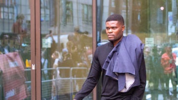 Thomas Partey saliendo del juzgado