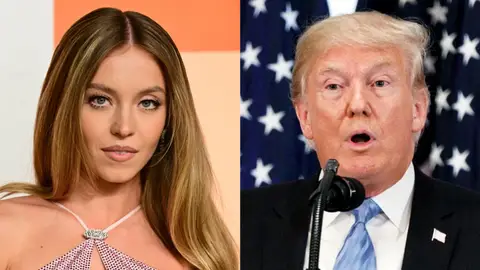Sydney Sweeney y Donald Trump Sydney Sweeney y Donald Trump