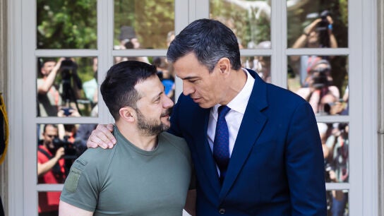 Imagen de archivo de S&aacute;nchez y Zelenski en su visita a Espa&ntilde;a
