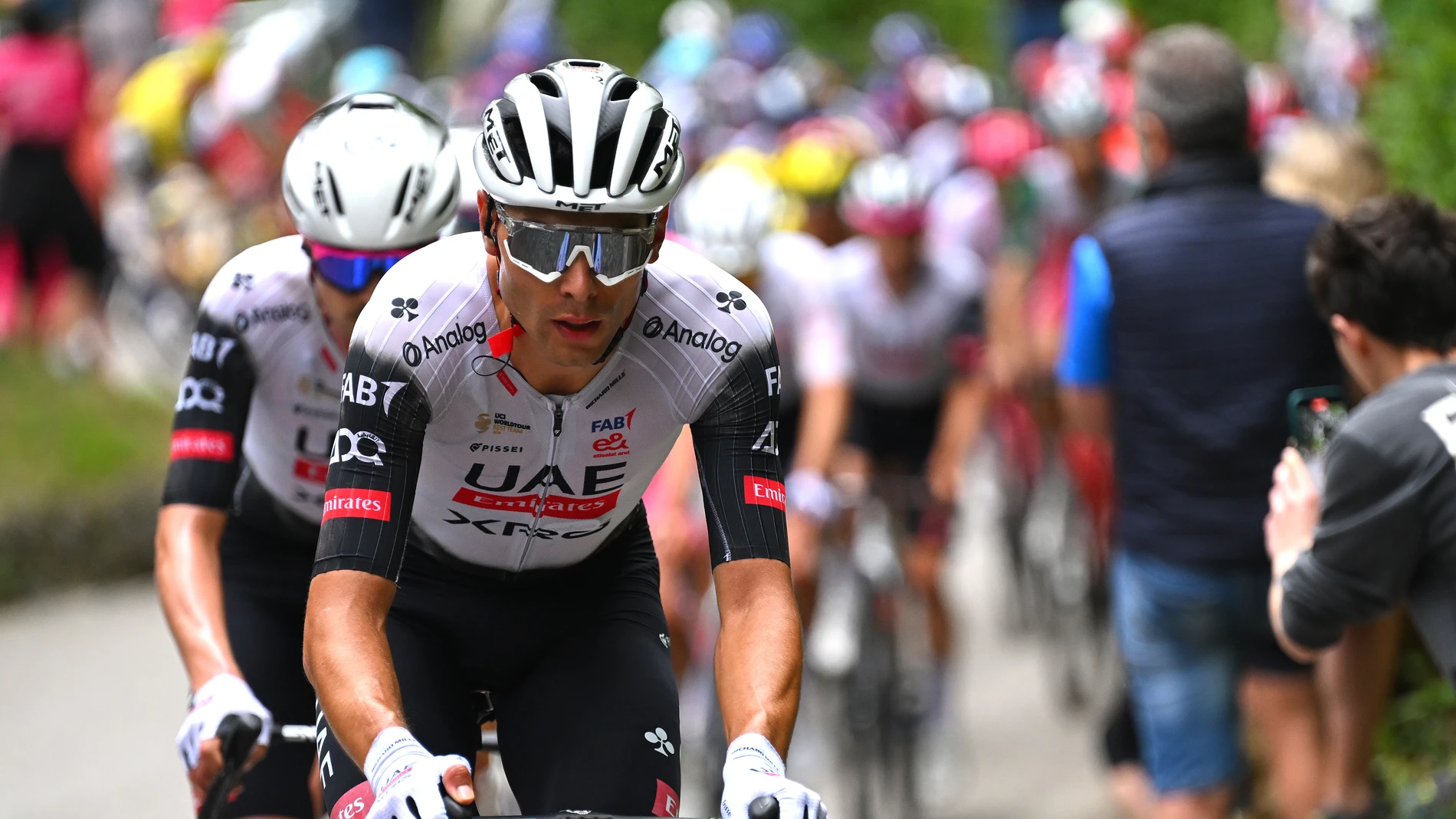 Filippo Baroncini sobre su bici Filippo Baroncini sobre su bici