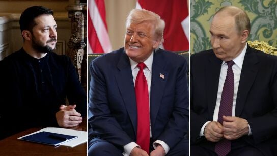 Imagen de archivo de Zelenski, Trump y Putin.