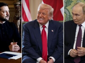 Imagen de archivo de Zelenski, Trump y Putin.