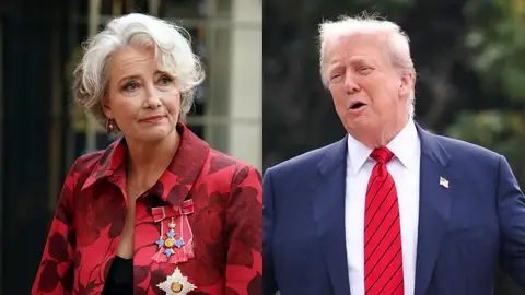 Emma Thompson y Donald Trump Emma Thompson y Donald Trump